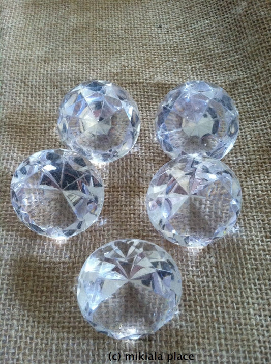 Jumbo Size Clear Acrylic Faceted Diamonds For Wedding Favors/Gifts/Table Decor/Scatters