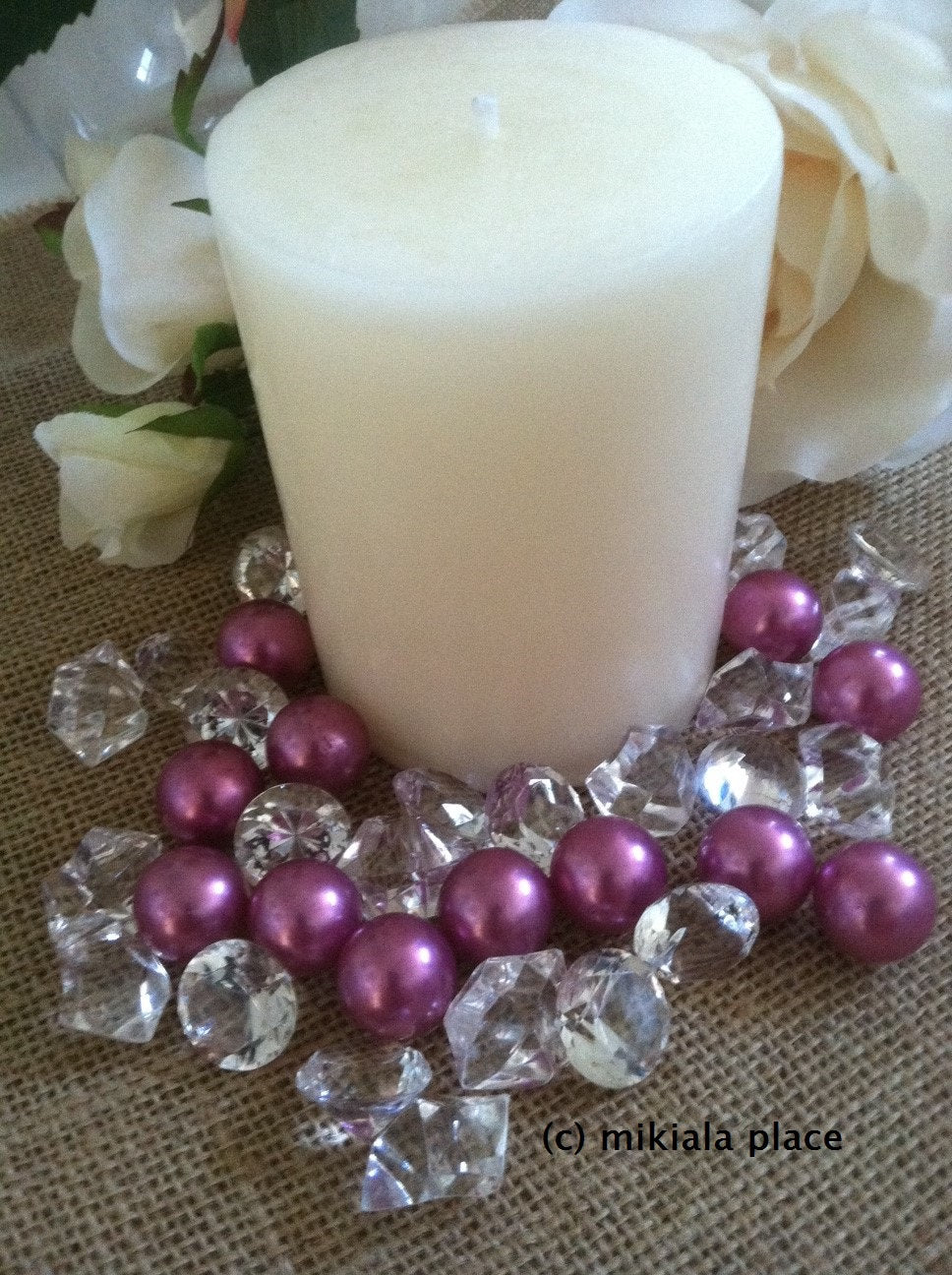 Vase Fillers Acrylic Diamonds, nuggets, Orchid Purple Pearl Gem Mixes For Wedding/Home Decor/Table Scatters