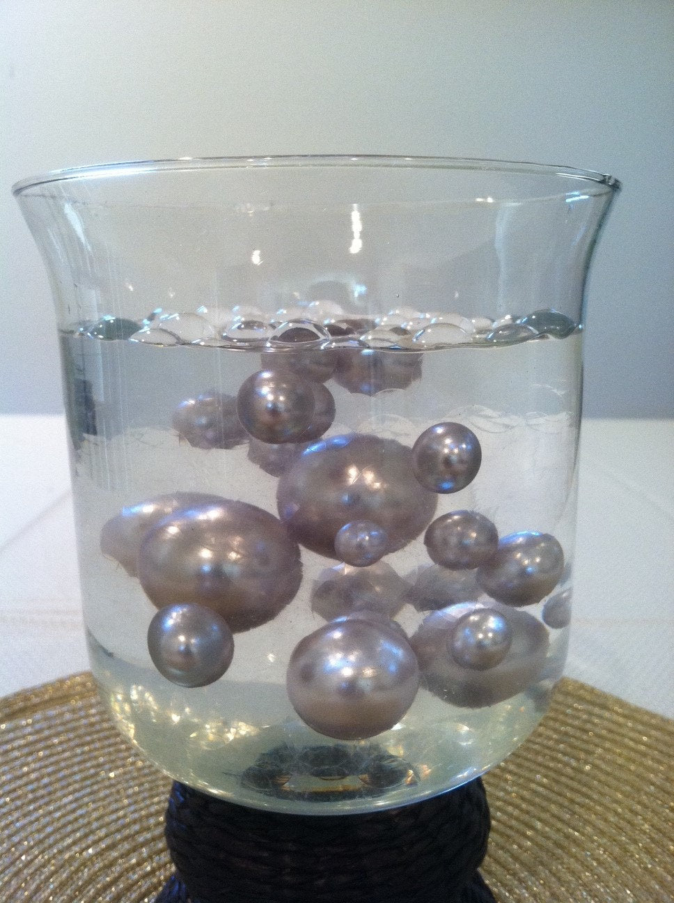 Silver Jumbo Pearls/Table Confetti mix sizes 5-6-7-8-9-10-14-18-14-18-24-30 For Wedding & Home Decors