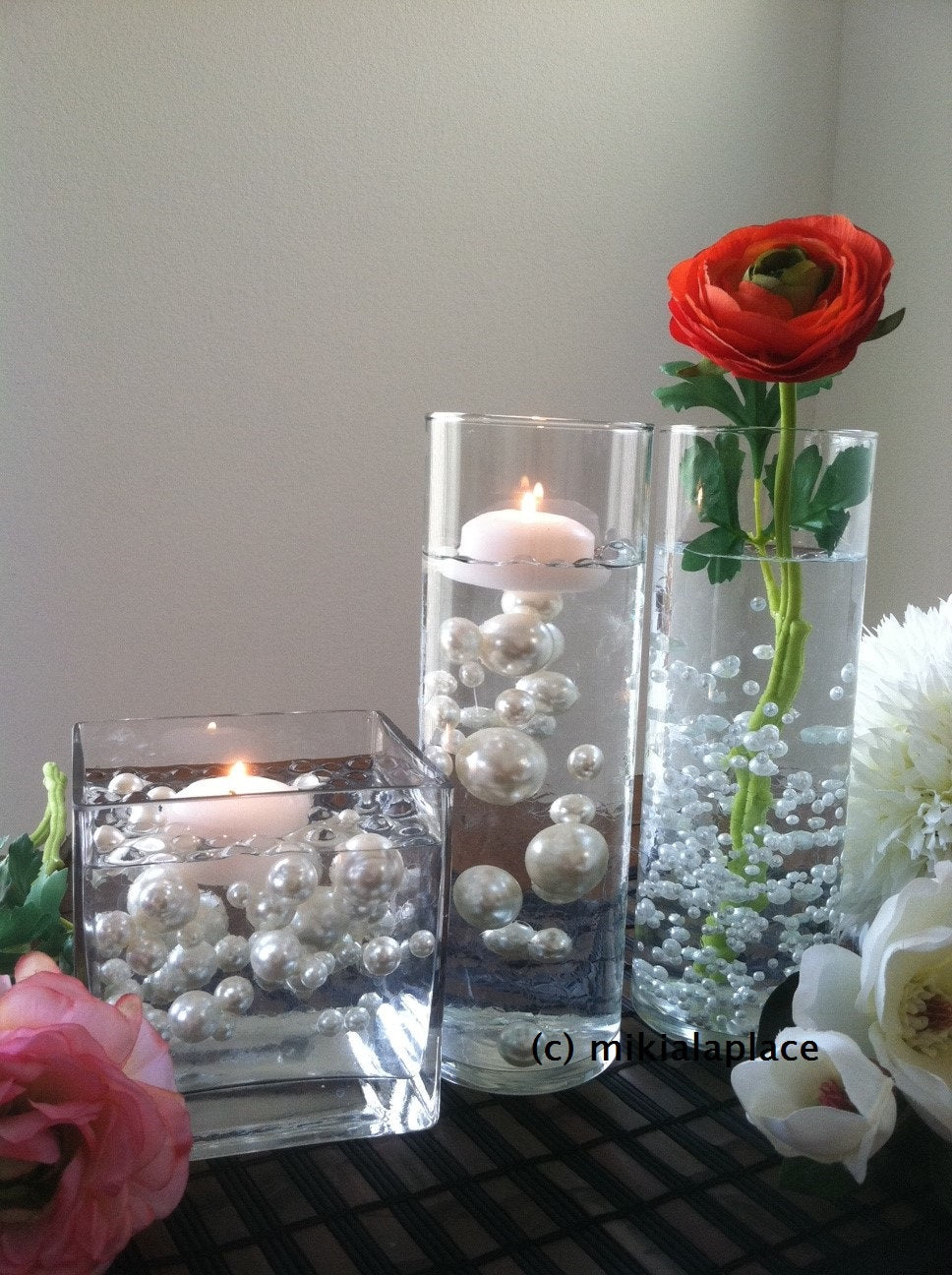 Transparent Water Absorbing Gel Beads Used For Floating Pearls and floral arrangements Select from:(1000/3000/5000/10,000)