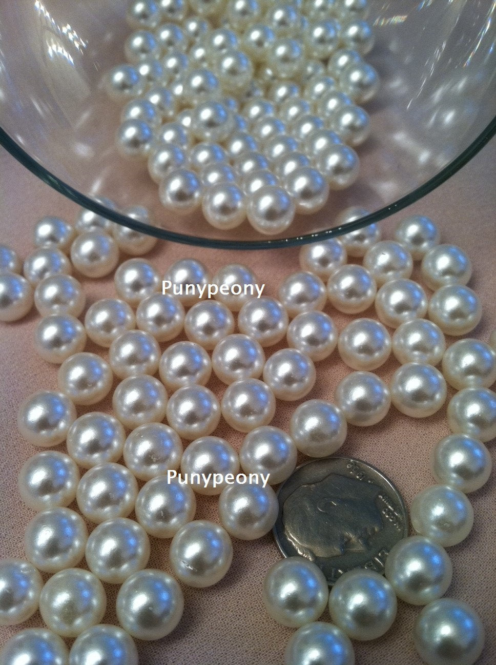 Ivory Loose Bulk Pearl Balls No holes(3-4-5-6-7-8-10-14-18-24-30mm) For Jewelry Repairs, Trinkets, Crafts/DIY Projects, Decorations