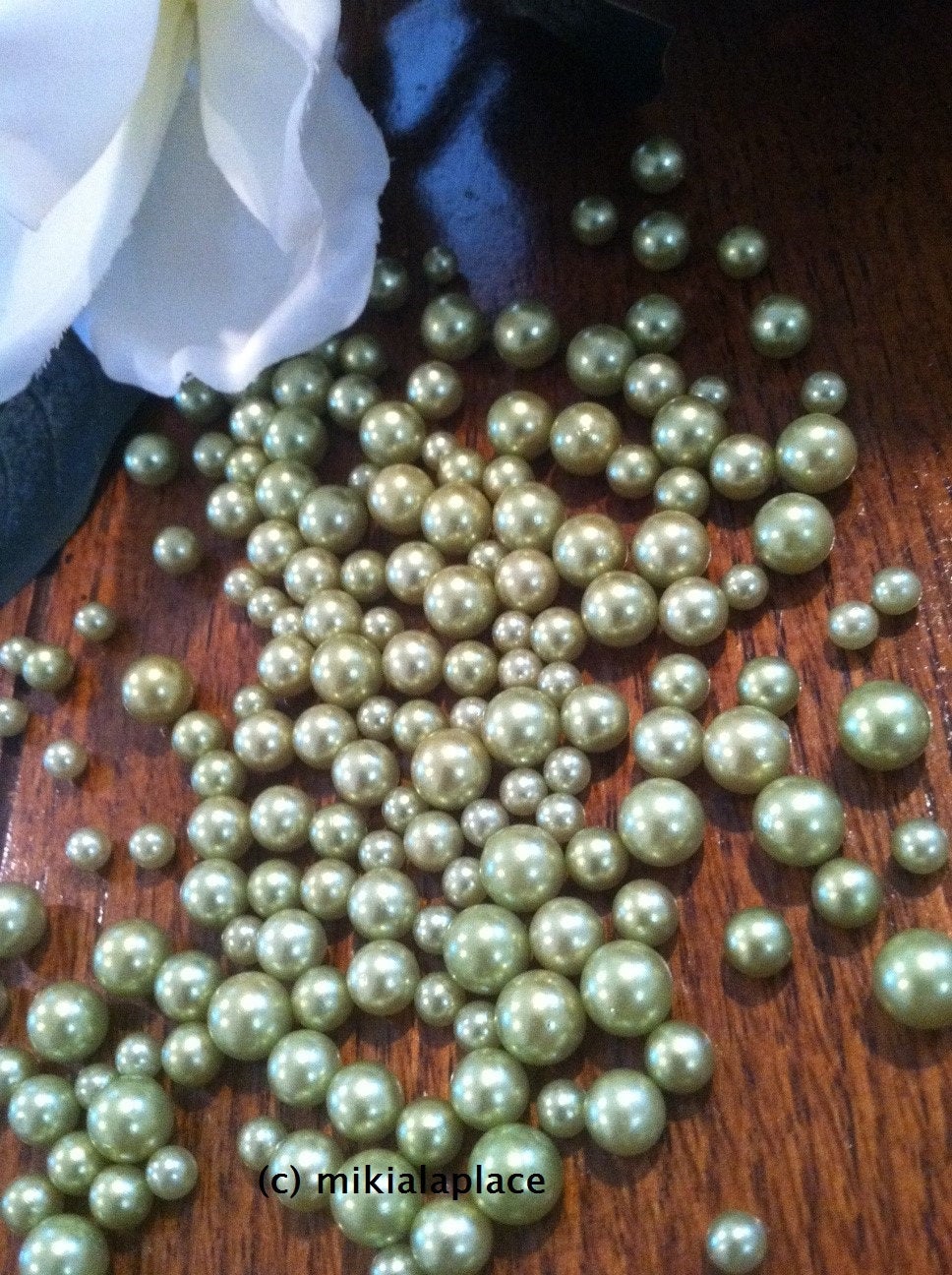 Lime Green Loose Pearls No holes(3-4-5-6-7-8-10-14-18-24-30mm) For Jewelry Trinkets, Crafts/DIY Projects, Decorations